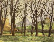 Paul Cezanne Chestnut Trees at the jas de Bouffan in Winter Spain oil painting artist